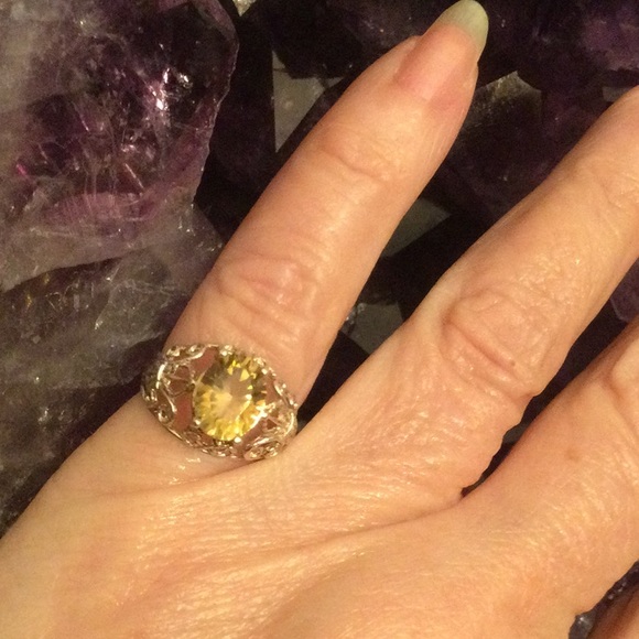 Genuine Golden Citrine Ring - Picture 7 of 15